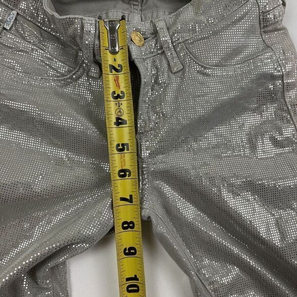 Women's Robin's Jean Silver Grey "Jane" Skinny Jeans Size 24 Embellished - Picture 5 of 12